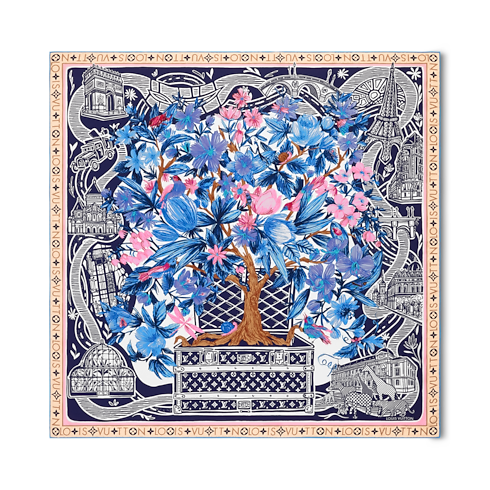S00 Accessories Silk Squares and Bandeaus Jardin Des Plantes Square 90 | Louis Vuitton ® (Product zoom)