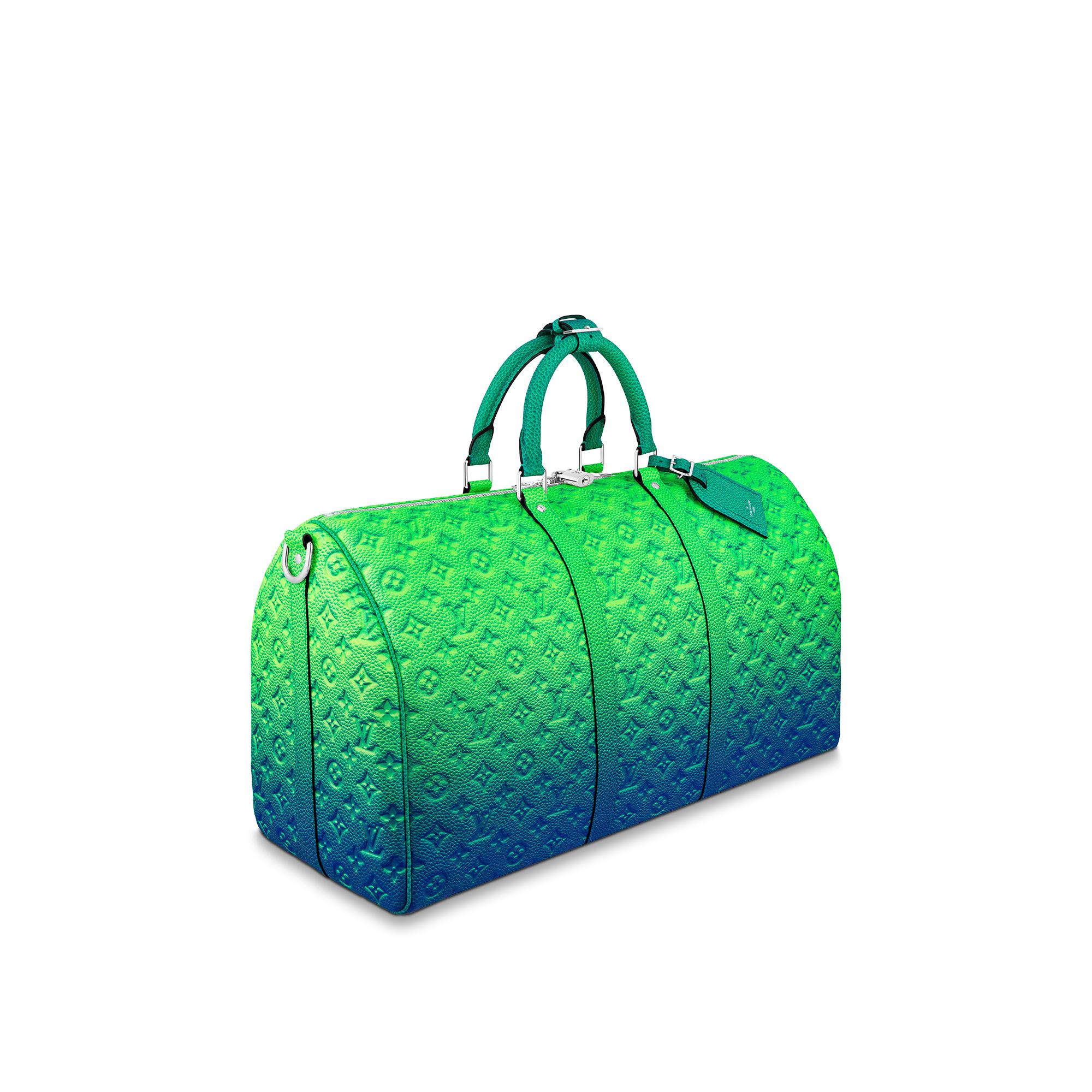 louis vuitton green keepall