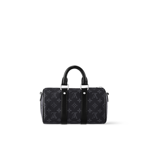 Monogram Eclipse Bags All Bags Keepall Bandoulière 25 | Louis Vuitton ® (Product zoom)