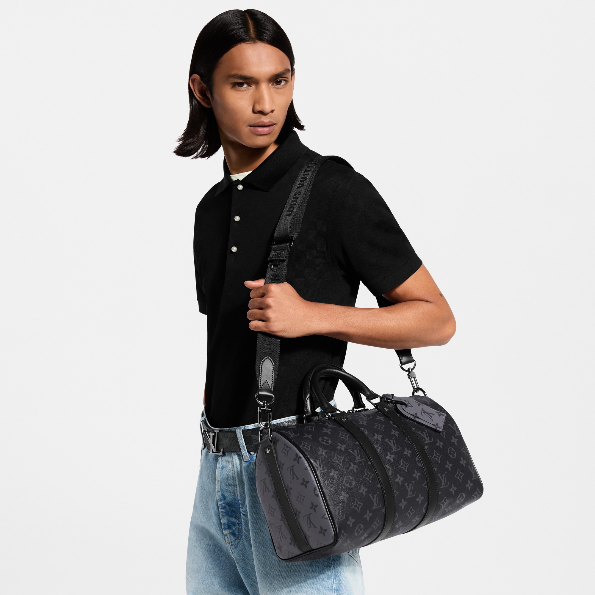 Keepall Bandoulière 35 Monogram Eclipse - Men - Travel | LOUIS 