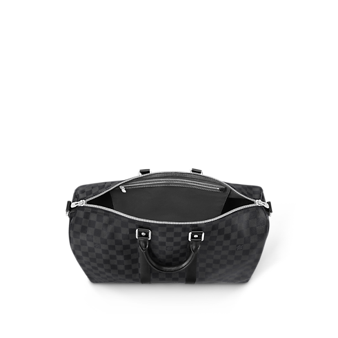 Damier Graphite Canvas Travel All Luggage and Accessories Keepall Bandoulière 45 | Louis Vuitton ® (Product zoom)