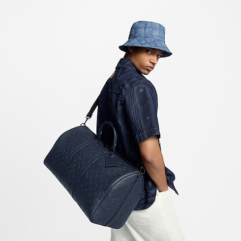 Monogram Shadow Men's Bags LV Icons Keepall Bandoulière 50 | Louis Vuitton ® (Product zoom)