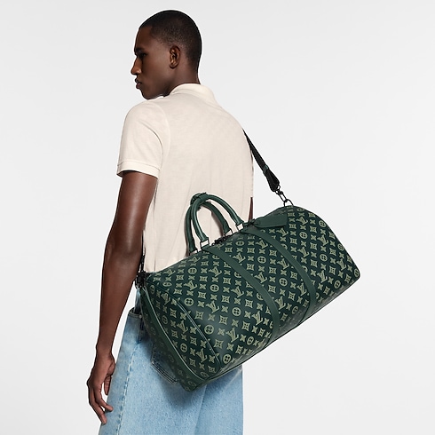 Monogram Shadow Men's Bags LV Icons Keepall Bandoulière 50 | Louis Vuitton ® (Product zoom)