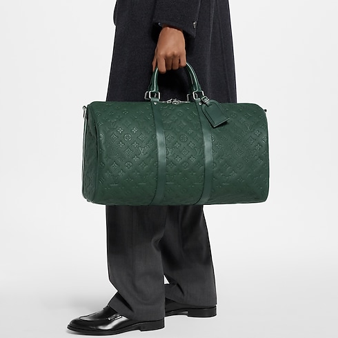 Taurillon Monogram Travel Travel Bags Keepall Bandoulière 50 | Louis Vuitton ® (Product zoom)
