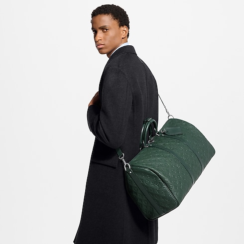 Taurillon Monogram Travel Travel Bags Keepall Bandoulière 50 | Louis Vuitton ® (Product zoom)