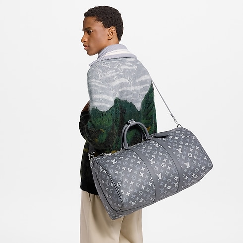 Monogram Shadow Travel Bags All Travel Bags Keepall Bandoulière 50 | Louis Vuitton ® (Product zoom)
