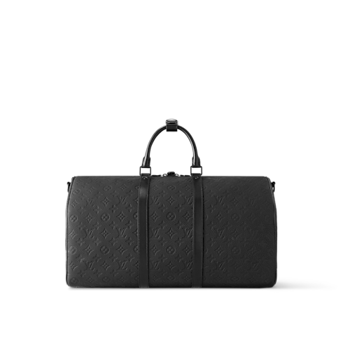Monogram Taurillon Leather Travel Bags and Rolling Luggage Travel Bags Keepall Bandoulière 50 | Louis Vuitton ® (Product zoom)