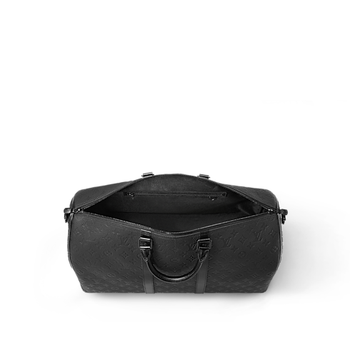Monogram Taurillon Leather Travel Bags and Rolling Luggage Travel Bags Keepall Bandoulière 50 | Louis Vuitton ® (Product zoom)