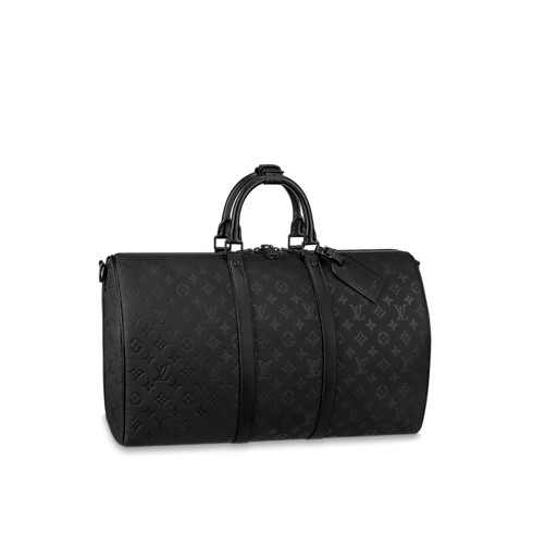 Monogram Taurillon Leather Travel Bags and Rolling Luggage Travel Bags Keepall Bandoulière 50 | Louis Vuitton ® (Product zoom)