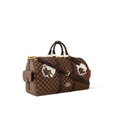 Damier Ebene Men's Bags LV Icons Keepall Bandoulière 50 | Louis Vuitton ® (Product zoom)