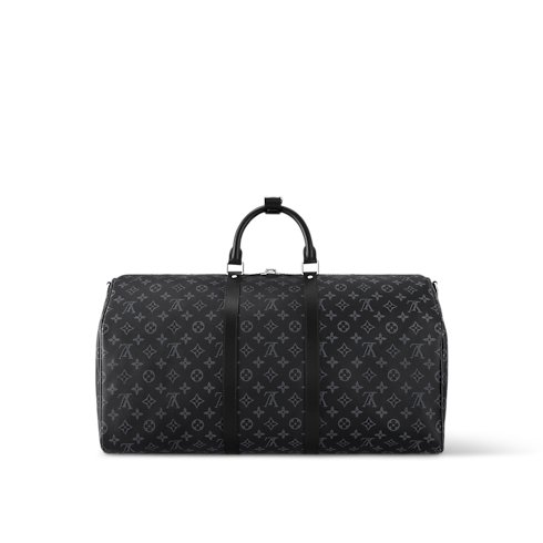 Monogram Eclipse Travel Travel Bags Keepall Bandoulière 55 | Louis Vuitton ® (Product zoom)