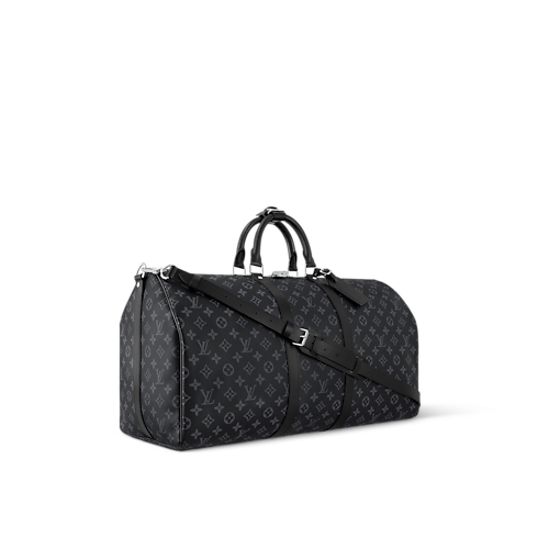 Monogram Eclipse Travel Travel Bags Keepall Bandoulière 55 | Louis Vuitton ® (Product zoom)