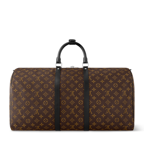 MONOGRAM MACASSAR Travel Bags and Rolling Luggage Travel Personalization Keepall Bandoulière 55 | Louis Vuitton ® (Product zoom)