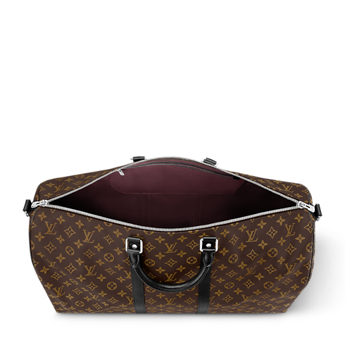 MONOGRAM MACASSAR Travel Bags and Rolling Luggage Travel Personalization Keepall Bandoulière 55 | Louis Vuitton ® (Product zoom)