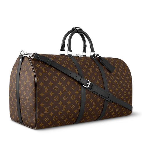 MONOGRAM MACASSAR Travel Bags and Rolling Luggage Travel Personalization Keepall Bandoulière 55 | Louis Vuitton ® (Product zoom)