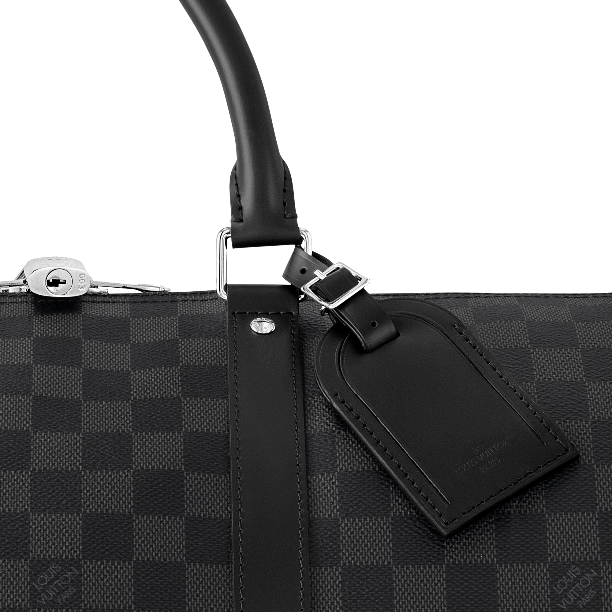Damier Graphite Canvas Travel Travel Bags Keepall Bandoulière 55 | Louis Vuitton ® (Product zoom)