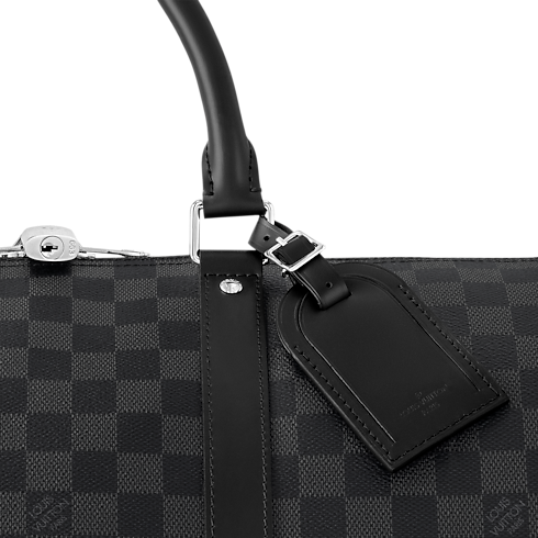 Damier Graphite Canvas Travel Travel Bags Keepall Bandoulière 55 | Louis Vuitton ® (Product zoom)