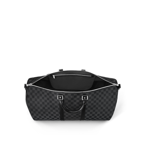Damier Graphite Canvas Travel Travel Bags Keepall Bandoulière 55 | Louis Vuitton ® (Product zoom)