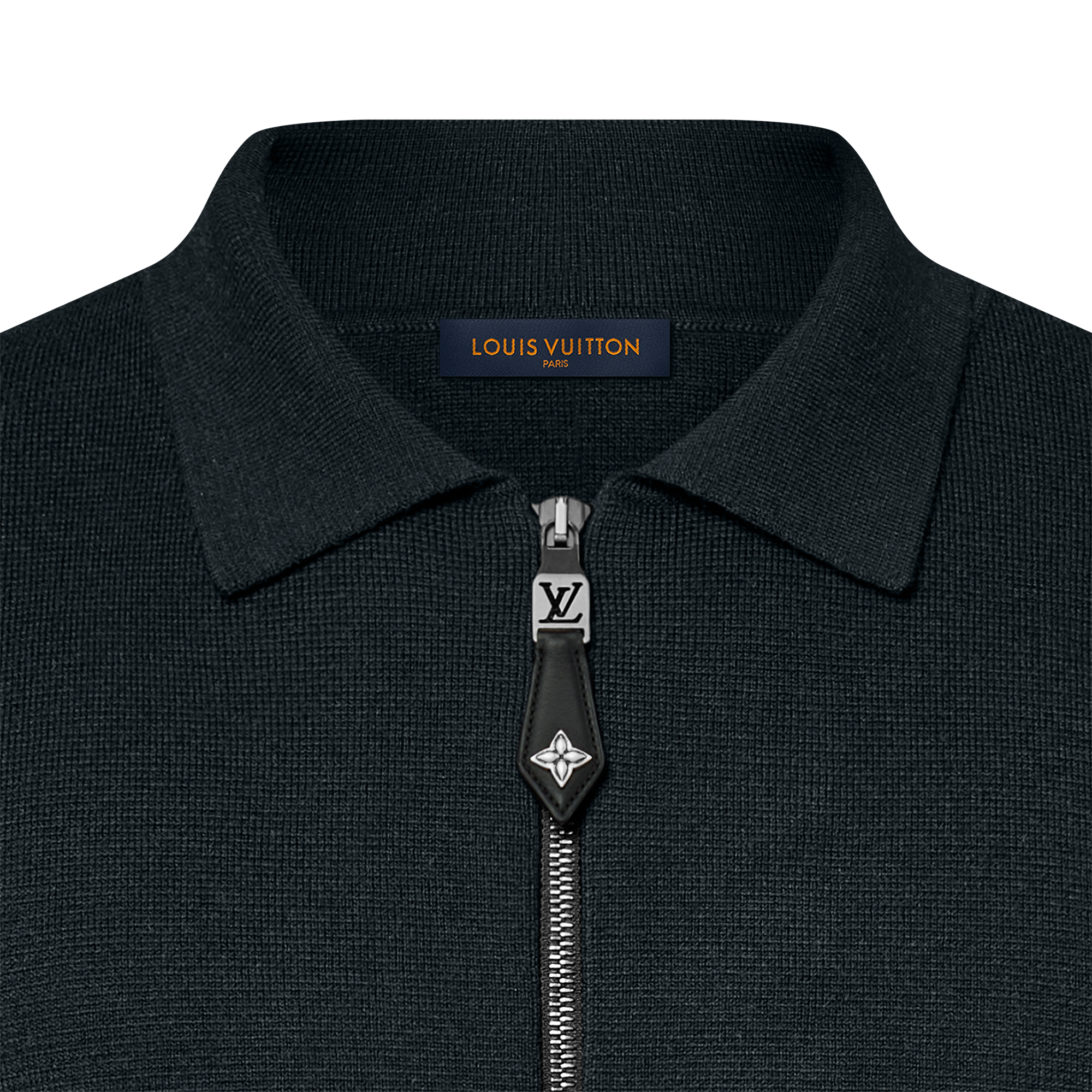  Ready-to-Wear Coats and Outerwear Knit Blouson With Leather Details | Louis Vuitton ® (Product zoom)