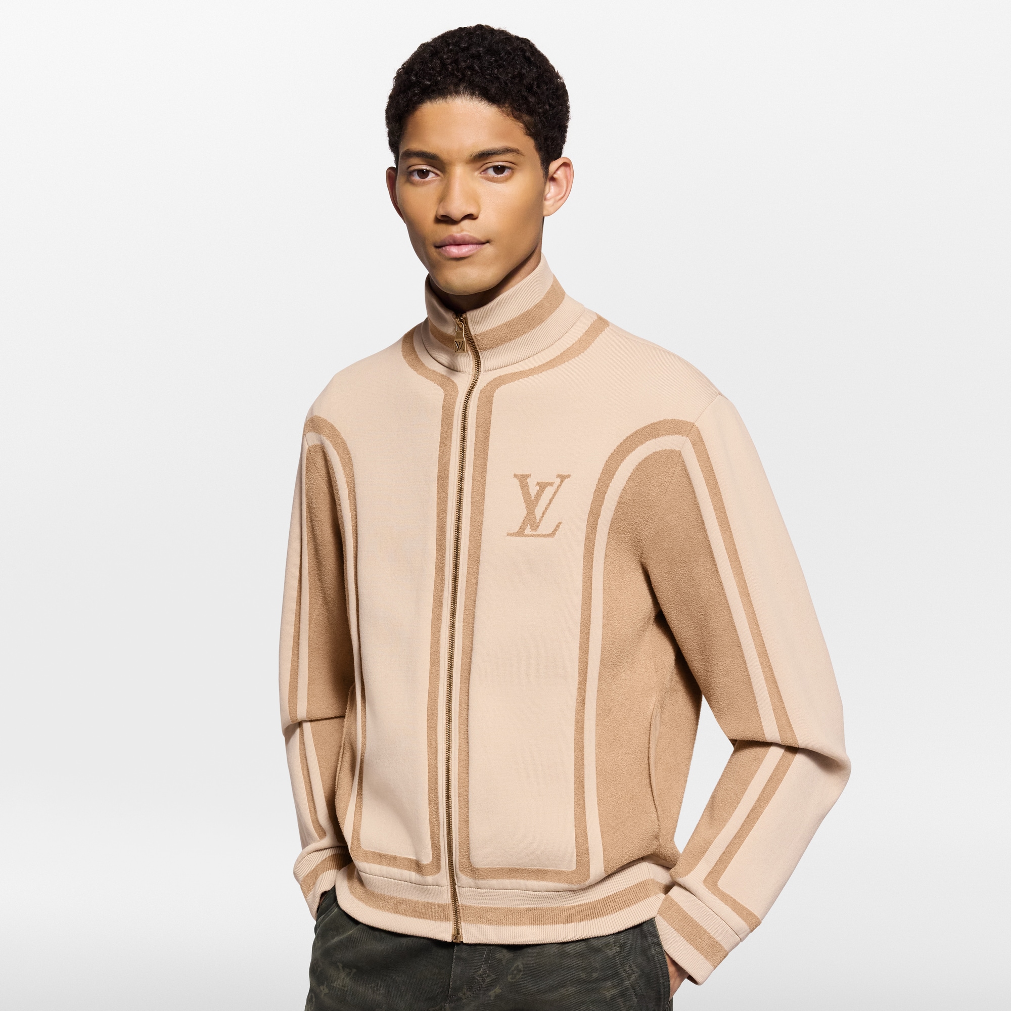  Ready-to-Wear All Ready-to-Wear Knit Track Top | Louis Vuitton ® (Product zoom)