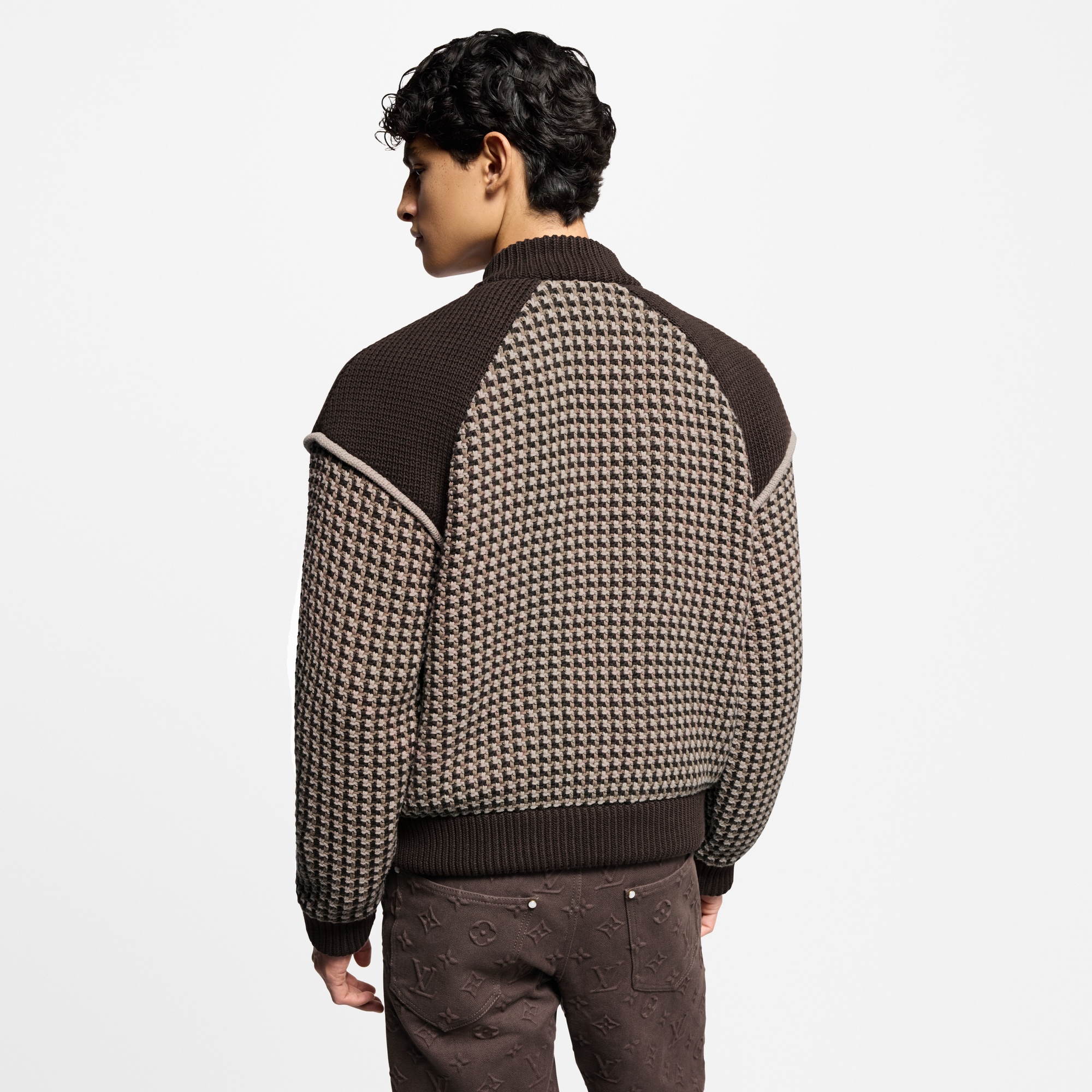  Ready-to-Wear All Ready-to-Wear Knitted Cotton Jacquard Bomber | Louis Vuitton ® (Product zoom)