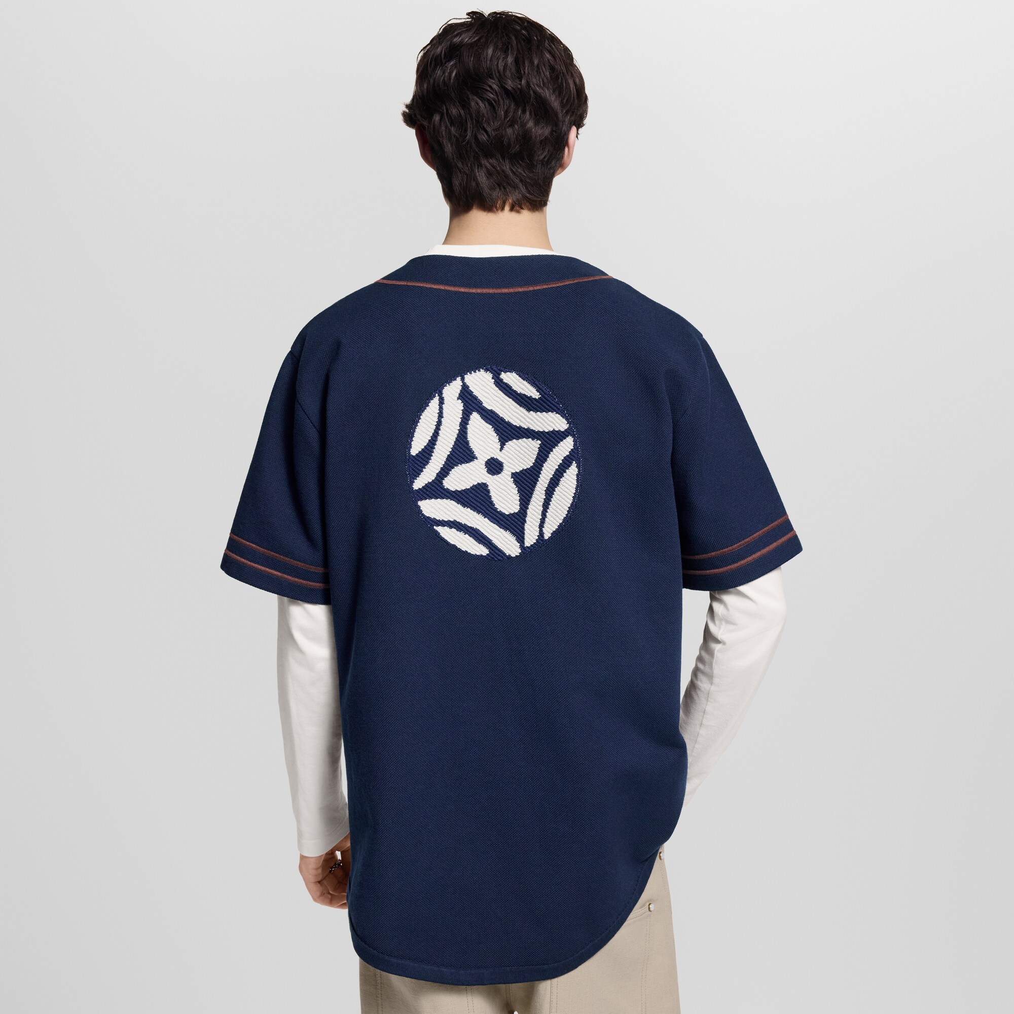  Ready-to-Wear Shirts Knitted Short-Sleeved Baseball Shirt | Louis Vuitton ® (Product zoom)