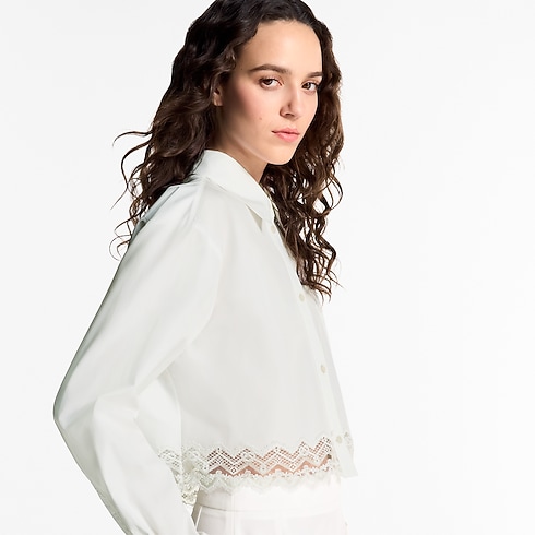 Ready-to-Wear Tops Lace Trim Shirt | Louis Vuitton ® (Product zoom)