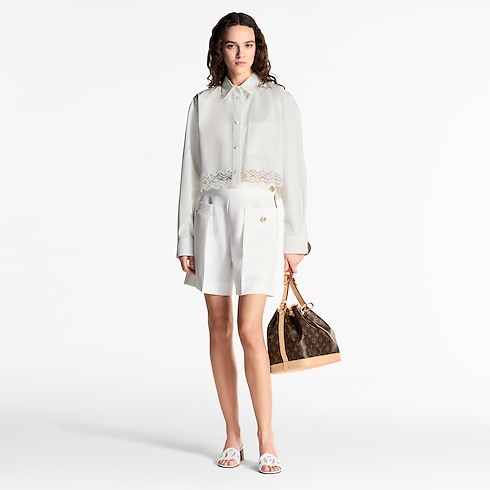 Ready-to-Wear Tops Lace Trim Shirt | Louis Vuitton ® (Product zoom)