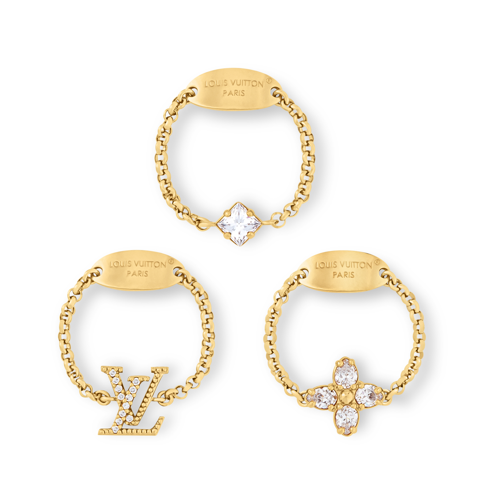 S00 Fashion Jewelry Rings Lady LV Ring Set | Louis Vuitton ® (Product zoom)