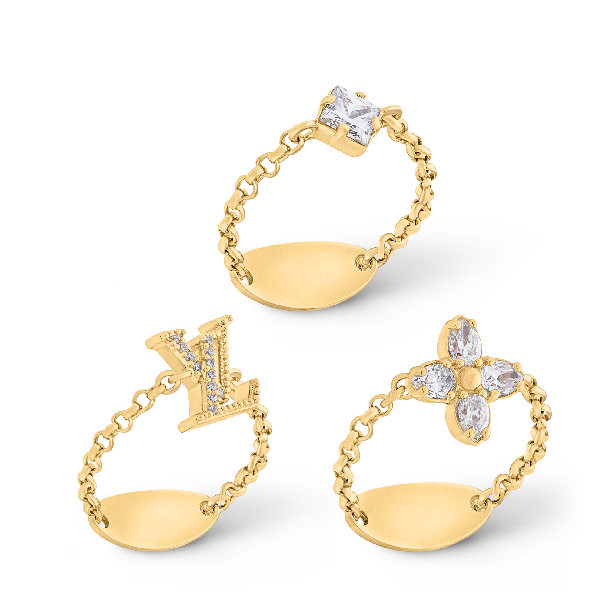 S00 Fashion Jewelry Rings Lady LV Ring Set | Louis Vuitton ® (Product zoom)