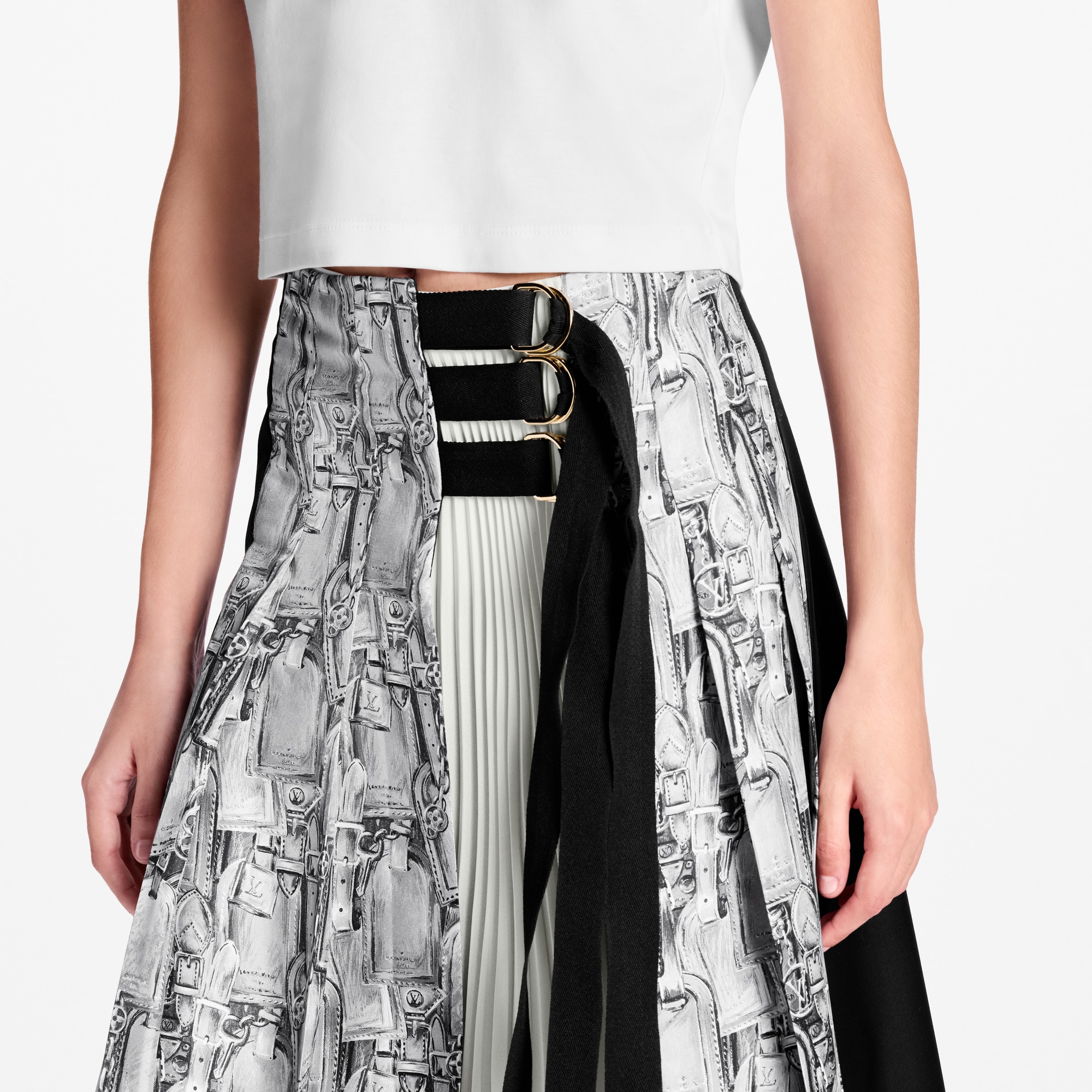  Ready-to-Wear Skirts and Shorts Layered Name Tag Skirt | Louis Vuitton ® (Product zoom)