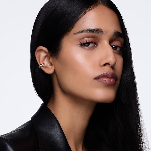 Categories Earrings Le Damier de Louis Vuitton Earcuff, Rose Gold and Diamonds | Louis Vuitton ® (Product zoom)