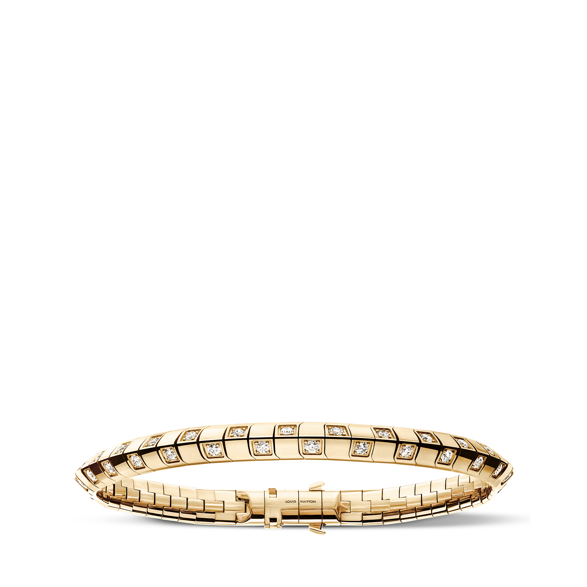  Categories Bracelets Le Damier de Louis Vuitton Medium Bracelet, Yellow Gold and Diamonds | Louis Vuitton ® (Product zoom)