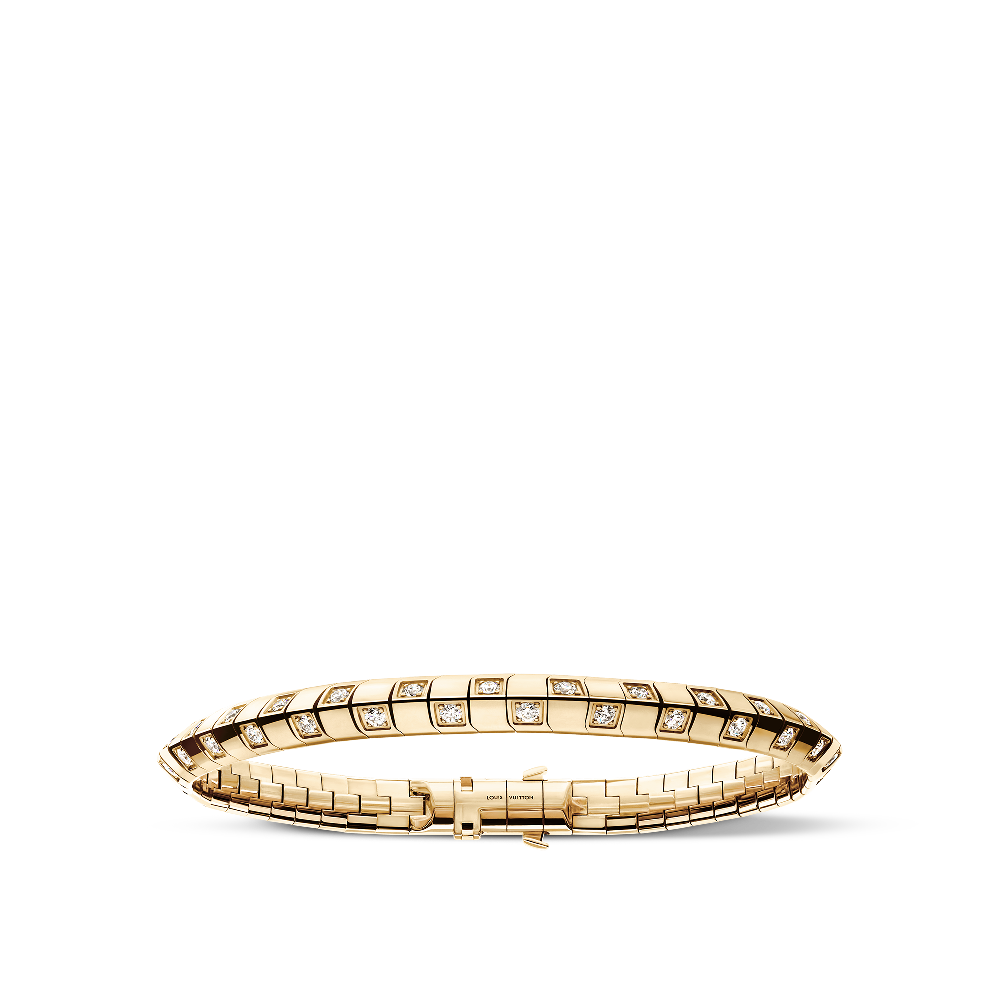  Categories Bracelets Le Damier de Louis Vuitton Medium Bracelet, Yellow Gold and Diamonds | Louis Vuitton ® (Product zoom)