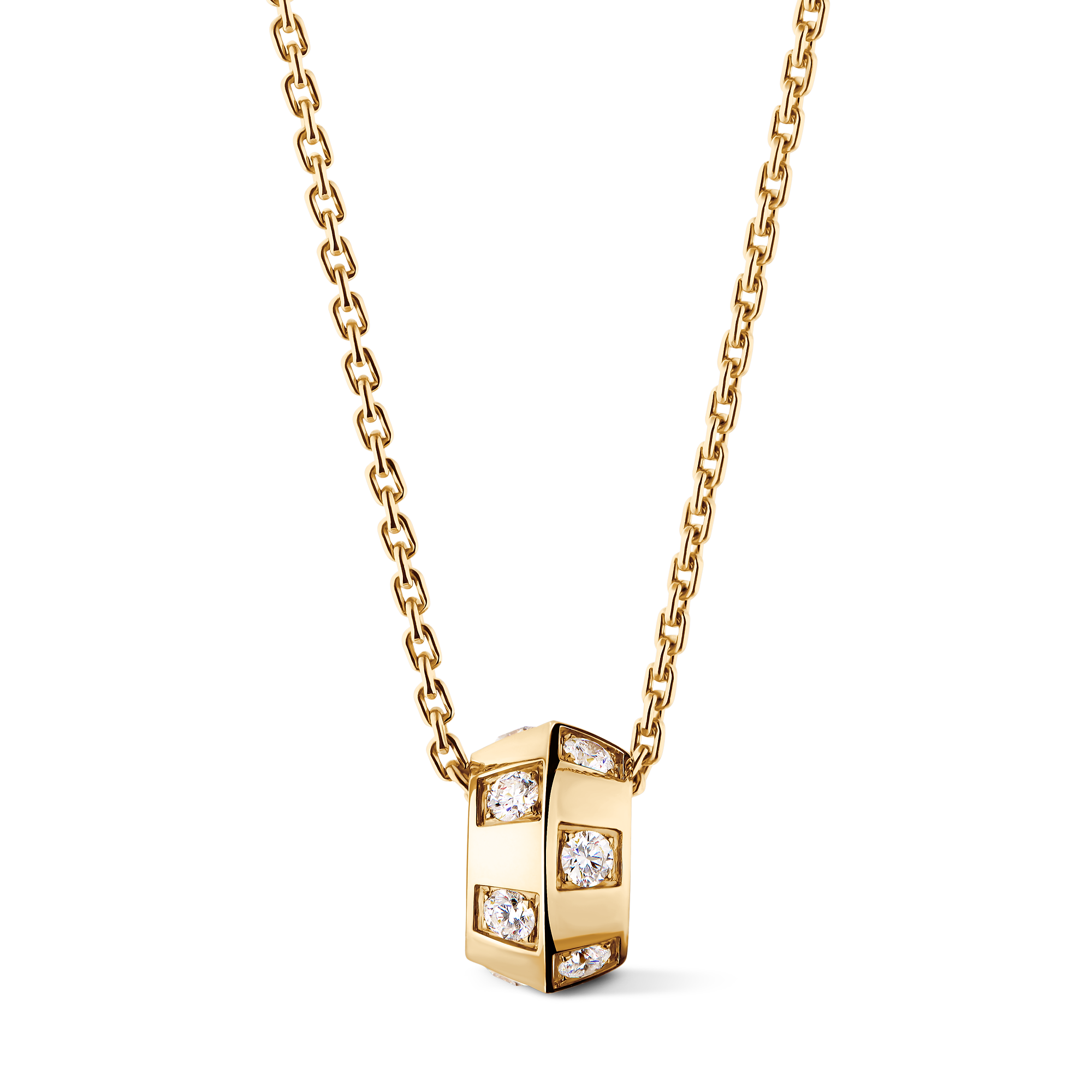 Le Damier de Louis Vuitton Pendant, Yellow Gold and Diamonds