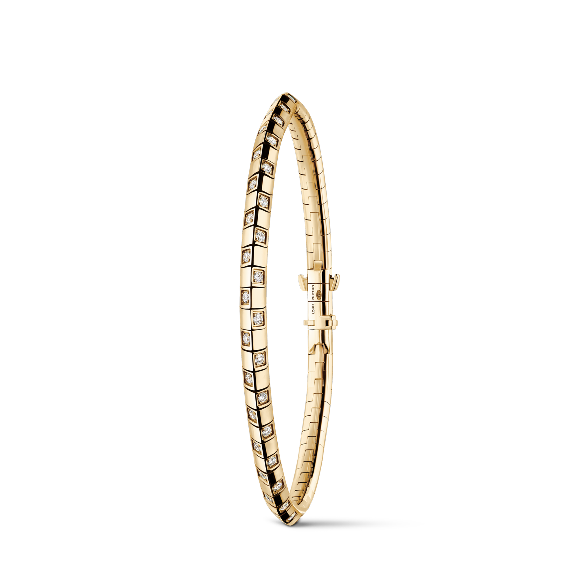  Categories Bracelets Le Damier de Louis Vuitton Small Bracelet, Yellow Gold and Diamonds | Louis Vuitton ® (Product zoom)
