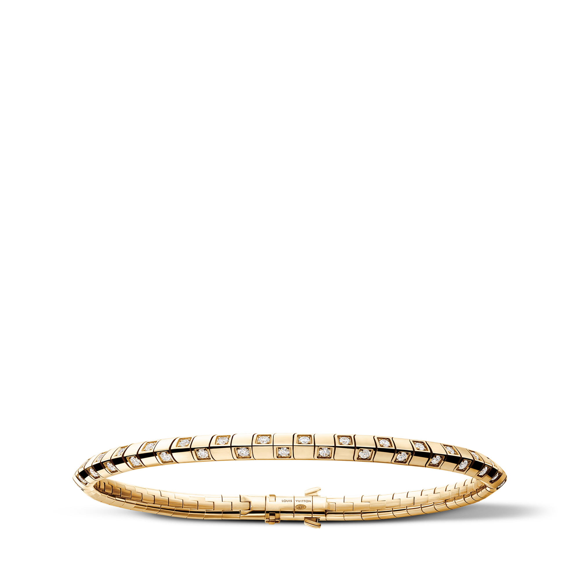  Categories Bracelets Le Damier de Louis Vuitton Small Bracelet, Yellow Gold and Diamonds | Louis Vuitton ® (Product zoom)
