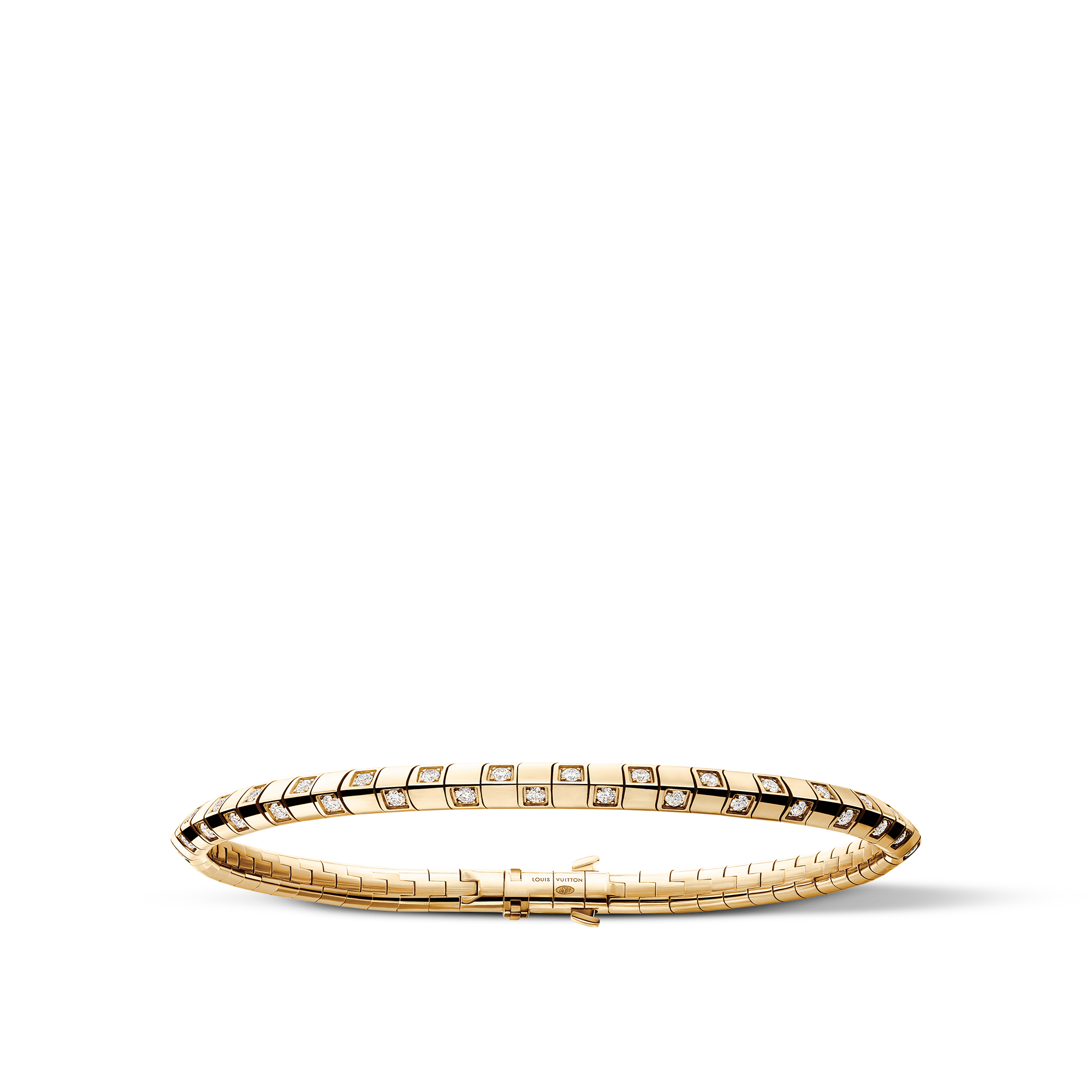  Categories Bracelets Le Damier de Louis Vuitton Small Bracelet, Yellow Gold and Diamonds | Louis Vuitton ® (Product zoom)