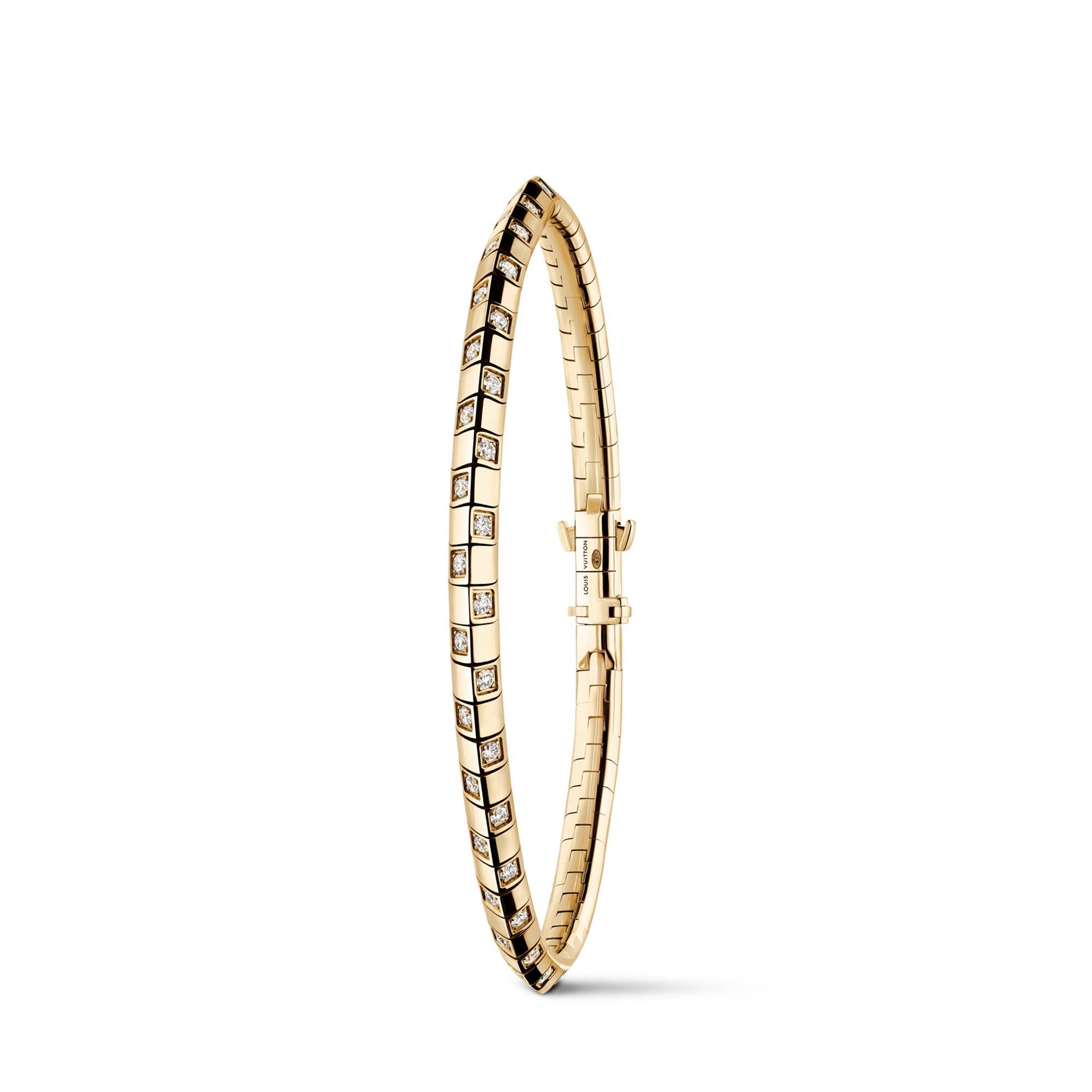  Categories Bracelets Le Damier de Louis Vuitton Small Bracelet, Yellow Gold and Diamonds | Louis Vuitton ® (Product zoom)