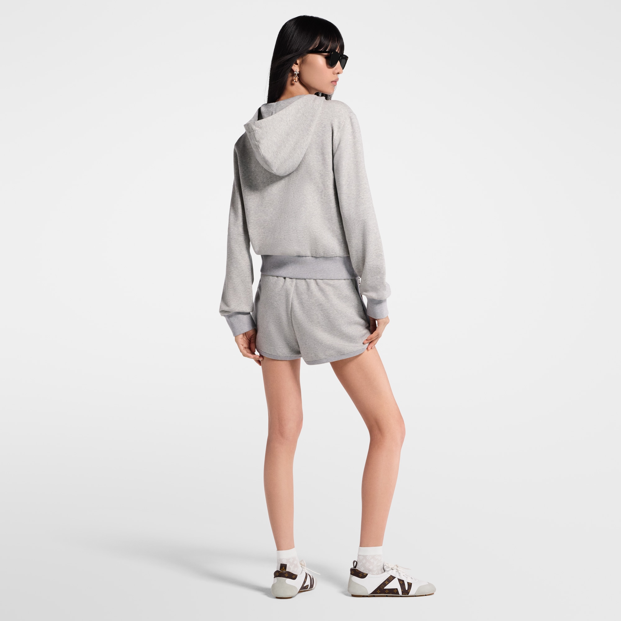  Ready-to-Wear Tops Leather Accent Hoodie | Louis Vuitton ® (Product zoom)