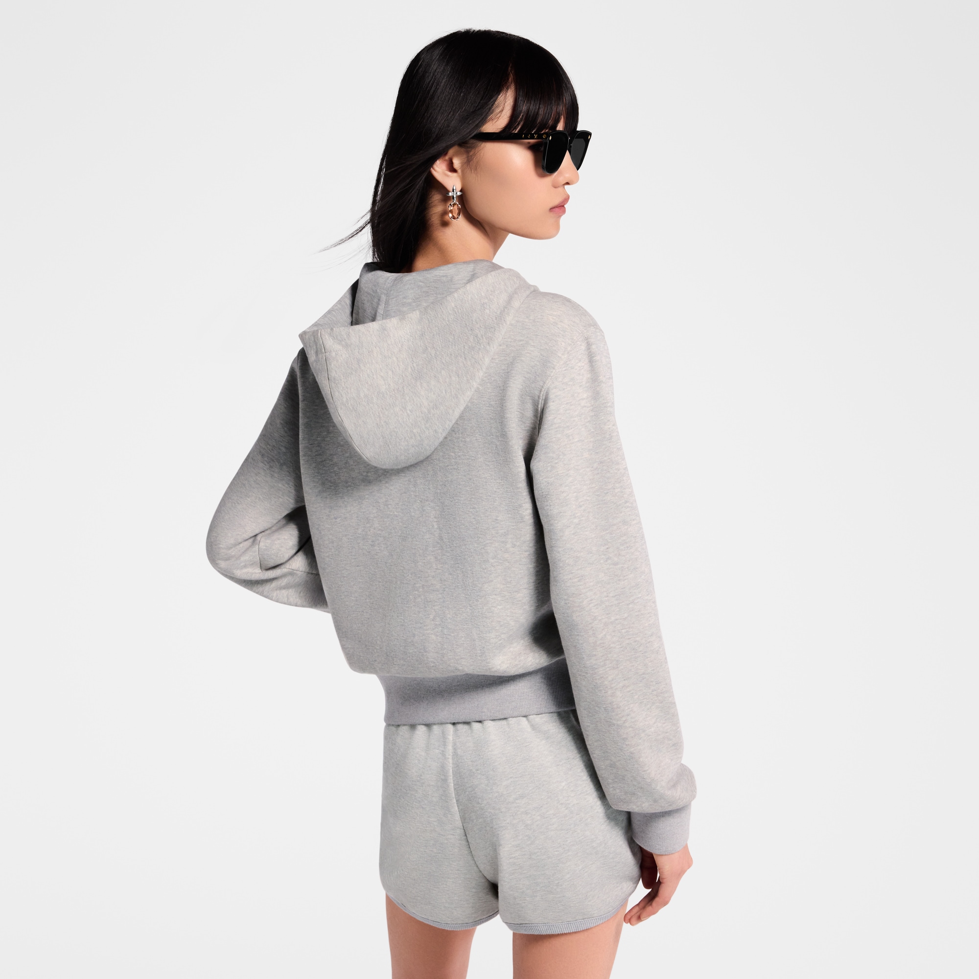  Ready-to-Wear Tops Leather Accent Hoodie | Louis Vuitton ® (Product zoom)