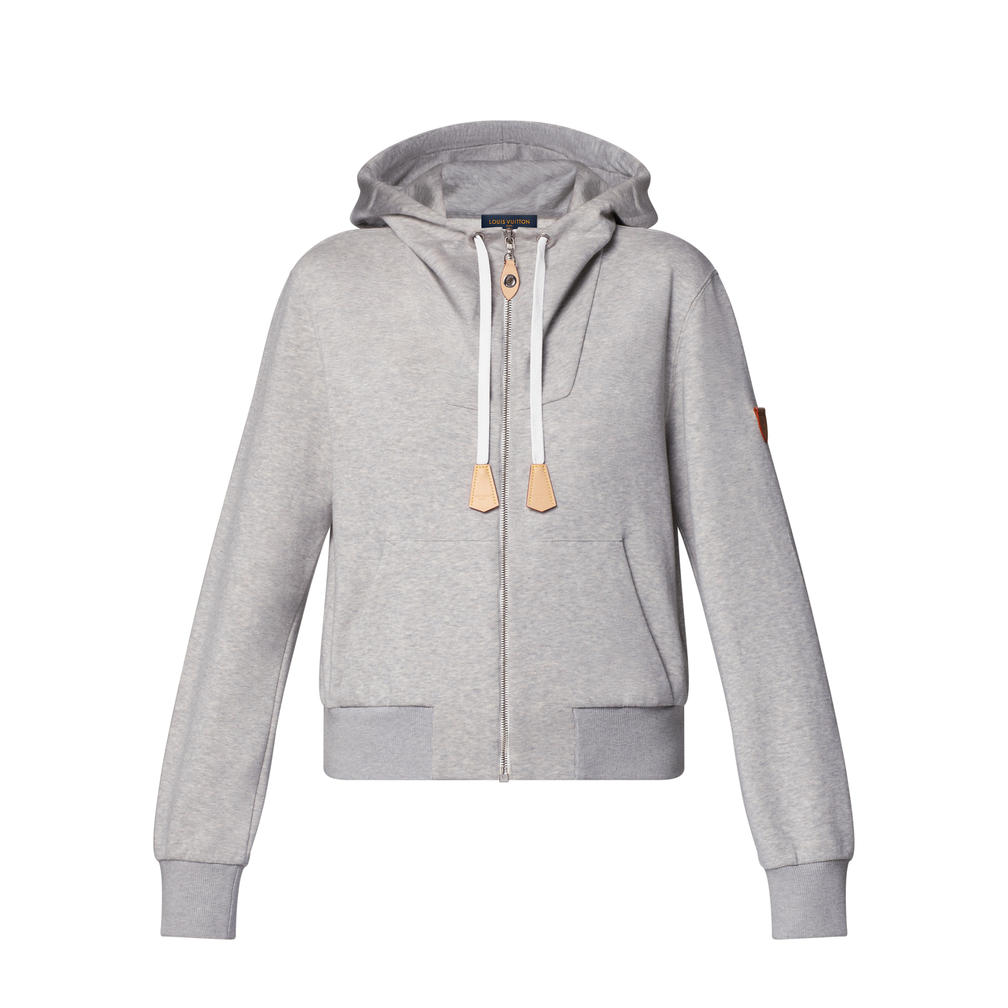 Leather Accent Hoodie
