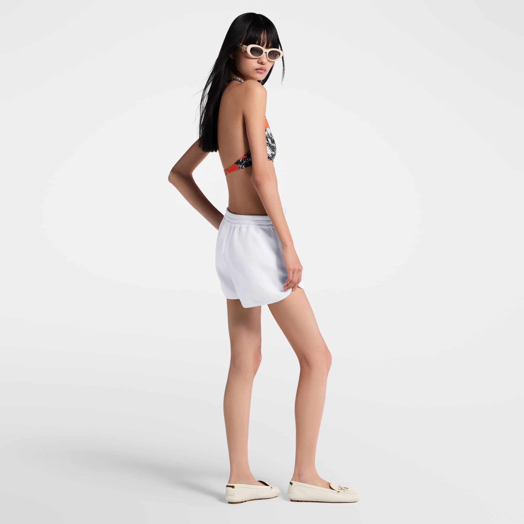  Ready-to-Wear Skirts and Shorts Leather Accent Jogging Shorts | Louis Vuitton ® (Product zoom)