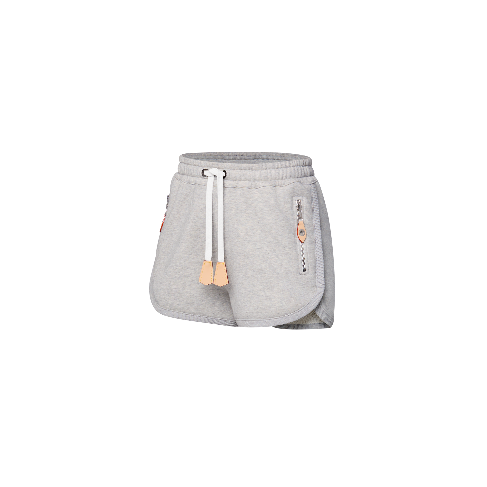 Leather Accent Jogging Shorts