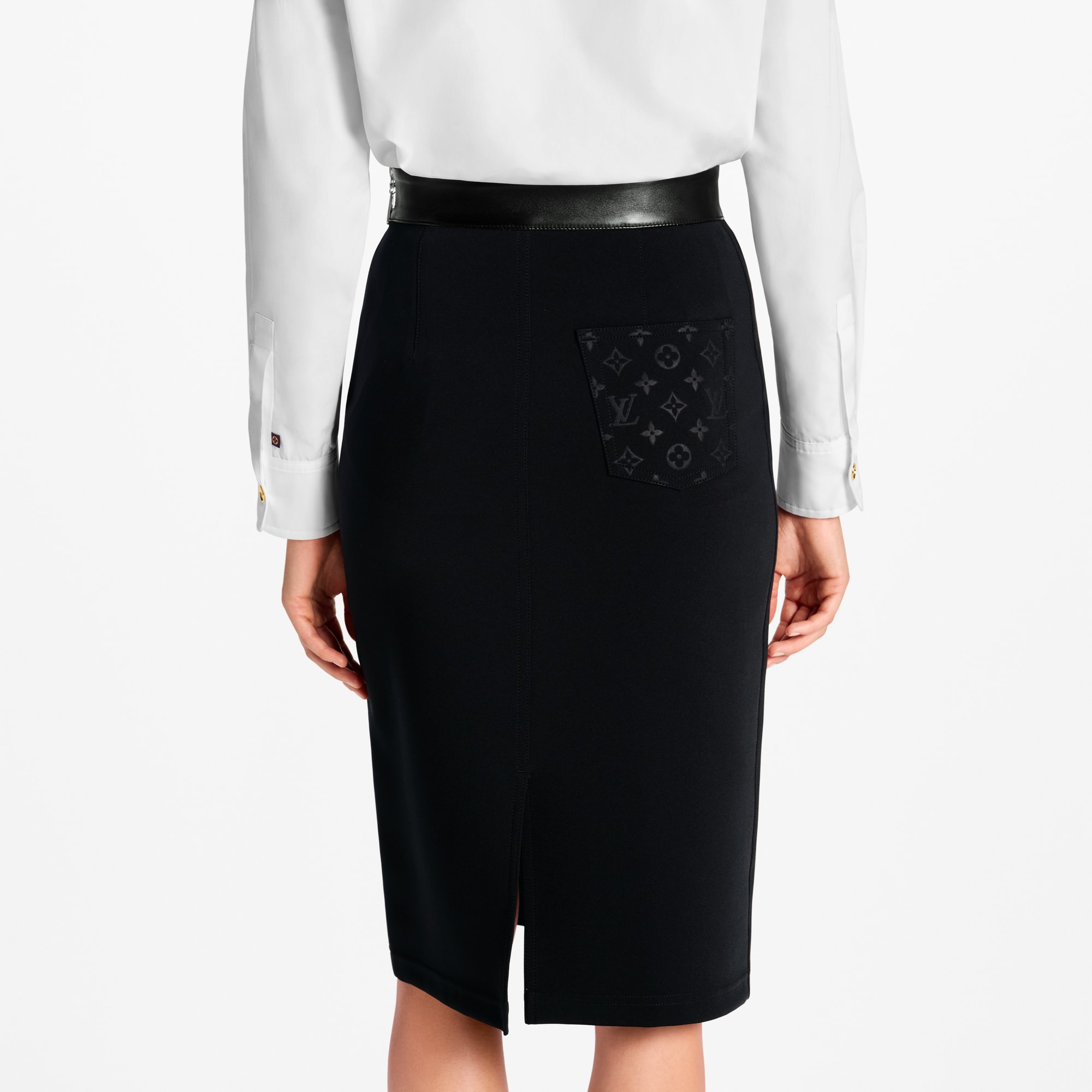  Ready-to-Wear Skirts and Shorts Leather Accent Technical Jersey Skirt | Louis Vuitton ® (Product zoom)
