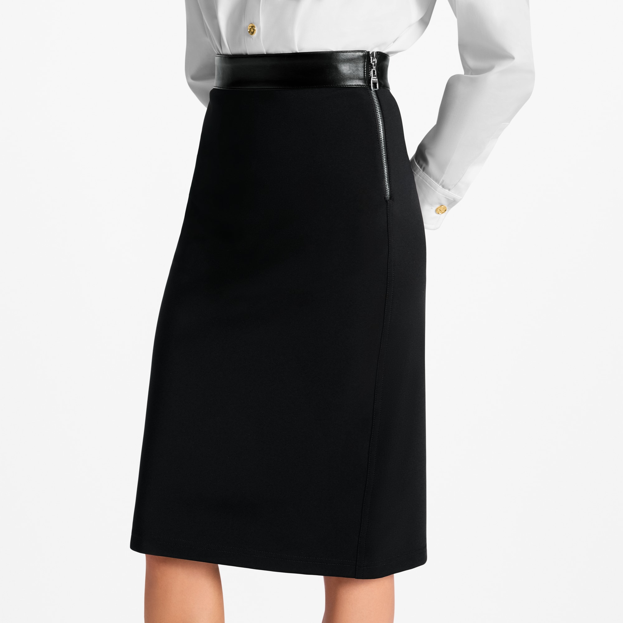  Ready-to-Wear Skirts and Shorts Leather Accent Technical Jersey Skirt | Louis Vuitton ® (Product zoom)