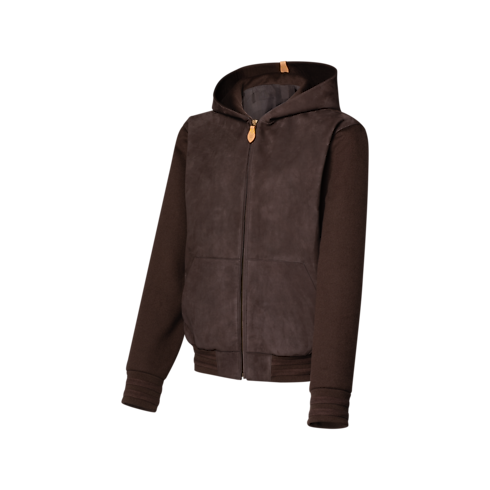 Ready-to-Wear All Ready-to-Wear Leather And Cashmere Hooded Blouson | Louis Vuitton ® (Product zoom)