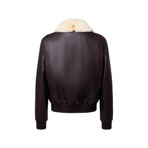 Ready-to-Wear All Ready-to-Wear Leather Blouson With Shearling Collar | Louis Vuitton ® (Product zoom)