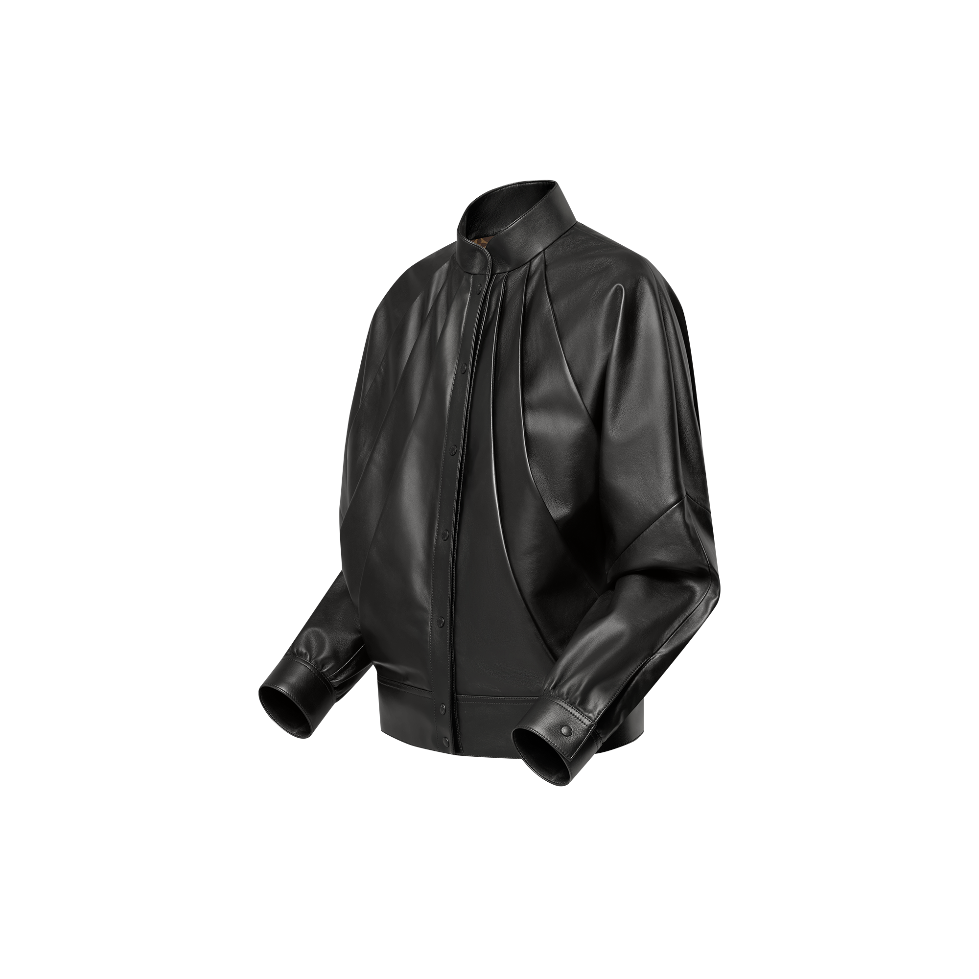  Ready-to-Wear Coats and Jackets Leather Bomber With Pleats | Louis Vuitton ® (Product zoom)