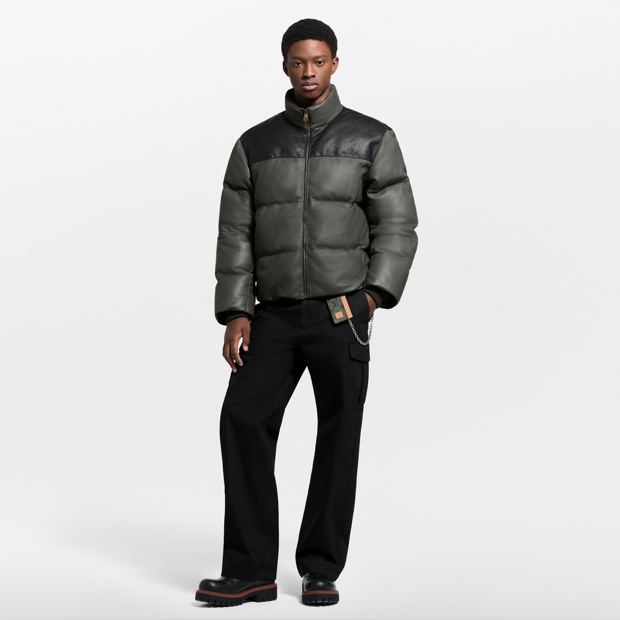 Ready-to-Wear Coats and Outerwear Leather Down Jacket | Louis Vuitton ® (Product zoom)